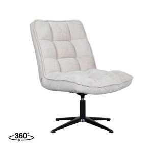 LABEL51 Fauteuil Vince - Naturel - Chenille - One Size
