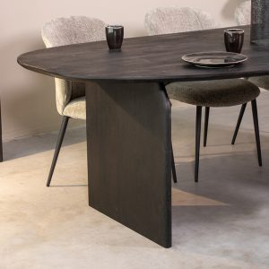 LABEL51 Eetkamertafel Cooper - Zwart - Mangohout - 250 cm