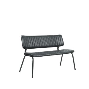 LABEL51 Eetkamerbanken Gusto - Zwart - Kunstleder - 120 cm
