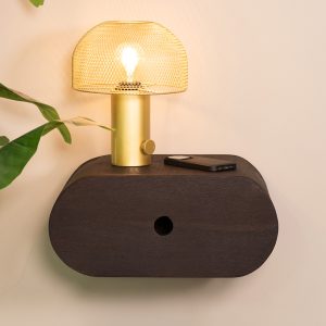 LABEL51 Wandplanken Rise - Espresso - Mangohout - 45 cm