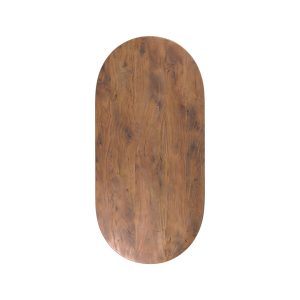 LABEL51 Eetkamertafel Tafelblad Halve Cirkel - Nature Smooth - Mangohout - 160 cm - Halve Cirkel Tafelblad Halve Cirkel