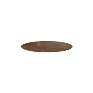 LABEL51 Eetkamertafel Tafelblad Rond - Espresso - Mangohout - 110 cm - Rond Sloppy