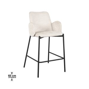 LABEL51 Barkruk Joni - Creme - Elegance - Laag