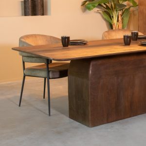 LABEL51 Eetkamertafel Owen - Espresso - Mangohout - 220 cm