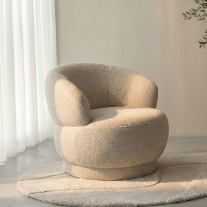 LABEL51 Fauteuil Alvito - Mushroom - Boucle - One Size