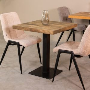 LABEL51 Eetkamertafel Tafelblad Vierkant - Naturel - Mangohout - 70 cm Straight