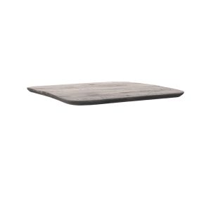 LABEL51 Eetkamertafel Tafelblad Vierkant - Zwart - Mangohout - 70 cm Sloppy