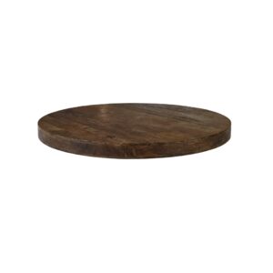 LABEL51 Eetkamertafel Modular Match - Espresso - Mangohout - 120 cm - Rond - Straight