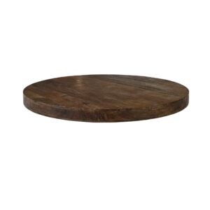 LABEL51 Eetkamertafel Modular Match - Espresso - Mangohout - 130 cm - Rond - Straight