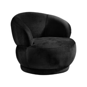 LABEL51 Fauteuil Lobby - Zwart - Fluweel - One Size