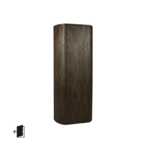 LABEL51 Bergkasten Miya - Espresso - Mangohout - 140 cm - Links