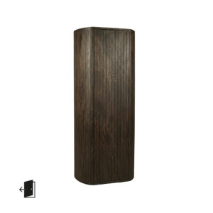 LABEL51 Bergkasten Miya - Espresso - Mangohout - 160 cm - Links