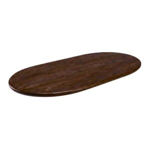LABEL51 Eetkamertafel Tafelblad Halve Cirkel - Espresso - - 220 cm - Halve Cirkel
