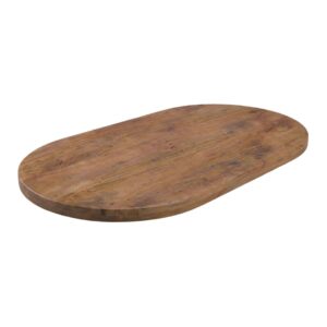 LABEL51 Eetkamertafel Tafelblad Halve Cirkel - Nature Smooth - - 220 cm - Halve Cirkel