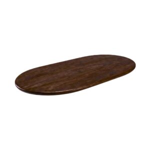 LABEL51 Eetkamertafel Tafelblad Halve Cirkel - Espresso - - 180 cm - Halve Cirkel