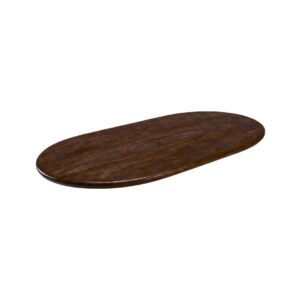 LABEL51 Eetkamertafel Tafelblad Halve Cirkel - Espresso - - 160 cm - Halve Cirkel