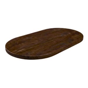 LABEL51 Eetkamertafel Tafelblad Halve Cirkel - Espresso - - 220 cm - Halve Cirkel