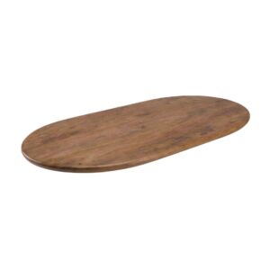 LABEL51 Eetkamertafel Tafelblad Halve Cirkel - Nature Smooth - - 200 cm - Halve Cirkel