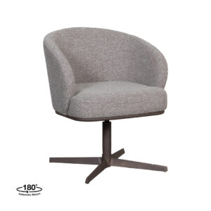 LABEL51 Eetkamerstoel Cannes - Mushroom - Royal Boucle - Brons Metaal