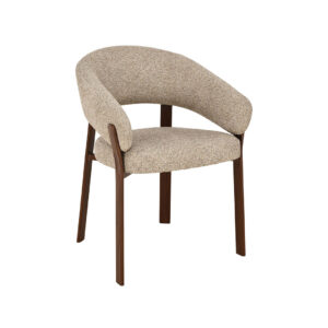 LABEL51 Eetkamerstoel Sato - Beige - Prestige - Walnoot Metaal
