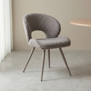 LABEL51 Eetkamerstoel Sakura - Mushroom - Royal Boucle - Taupe Metaal