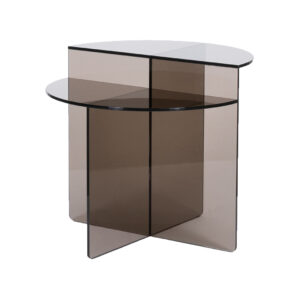 LABEL51 Bijzettafel Rosa - Brown - Glas - 50 cm