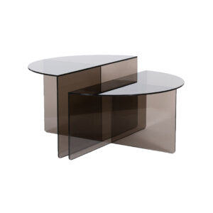LABEL51 Salontafel Rosa - Brown - Glas - 80 cm