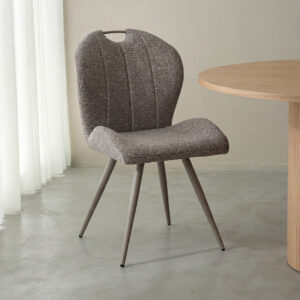 LABEL51 Eetkamerstoel Silly - Mushroom - Royal Boucle - Taupe Metaal
