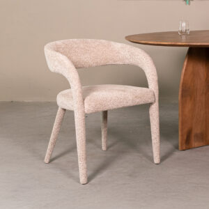 LABEL51 Eetkamerstoel Tamiko - Beige - Superb - Beige Stof
