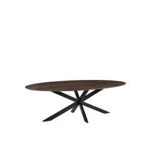 LABEL51 Eetkamertafel James - Brown Espresso - Mangohout - 190 cm - Ovaal