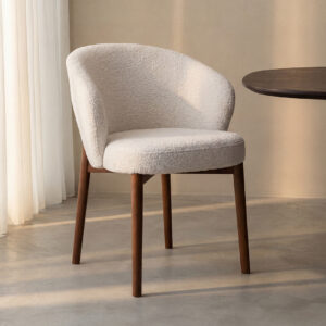 LABEL51 Eetkamerstoel Sakiko - Naturel - Superb - Walnoot Hout