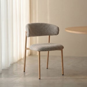 LABEL51 Eetkamerstoel Kaito - Beige - Prestige - Naturel Metaal