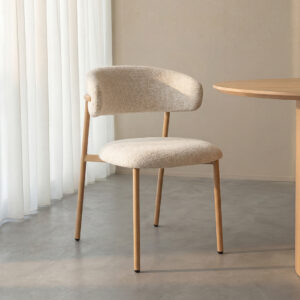 LABEL51 Eetkamerstoel Kaito - Naturel - Prestige - Naturel Metaal