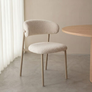 LABEL51 Eetkamerstoel Kaito - Naturel - Prestige - Taupe Metaal
