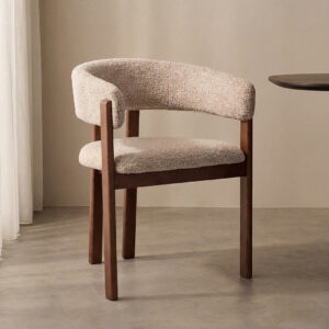 LABEL51 Eetkamerstoel Osaka - Beige - Superb - Walnoot Hout