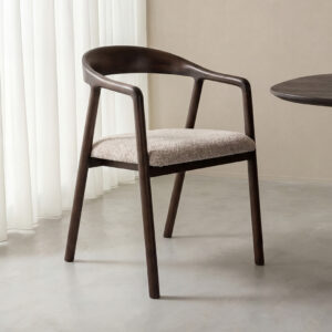 LABEL51 Eetkamerstoel Lone - Beige - Superb - Walnoot Hout
