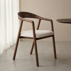 LABEL51 Eetkamerstoel Lone - Naturel - Superb - Walnoot Hout