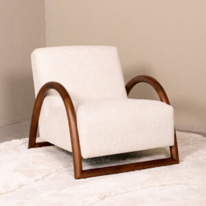 LABEL51 Fauteuil Viggo - Naturel - Superb - Walnoot Hout
