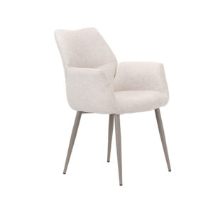 LABEL51 Eetkamerstoel Legend - Naturel - Superb - Beige Stof
