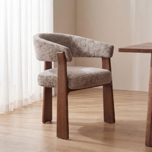 LABEL51 Eetkamerstoel Nice taupe cremona walnoot hout kopen