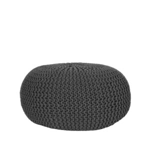 LABEL51 Poefs Knitted - Antraciet - Katoen - L