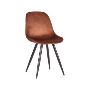 LABEL51 Eetkamerstoel Capri - Rust - Fluweel - Zwart Metaal