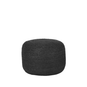 LABEL51 Poefs Jute - Zwart - Jute - 50 cm