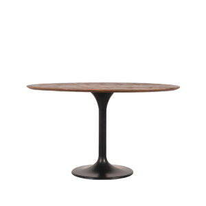 LABEL51 Eetkamertafel Otto - Brown Espresso - Mangohout - 130 cm - Rond