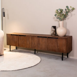 LABEL51 Tv-Meubels Rio brown espresso mangohout 220 cm kopen