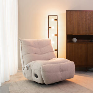 LABEL51 Fauteuil Take It Easy - Naturel - Boucle - Manueel Verstelbaar