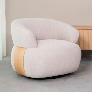 LABEL51 Fauteuil Valenza - Naturel - Boucle - One Size