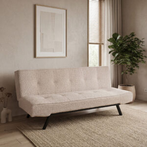 LABEL51 Slaapbank King - Naturel - Boucle - King | Zwarte Poot