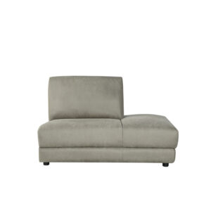 LABEL51 Bank Tivoli - Taupe - Micro Suede - Ottomane Rechts