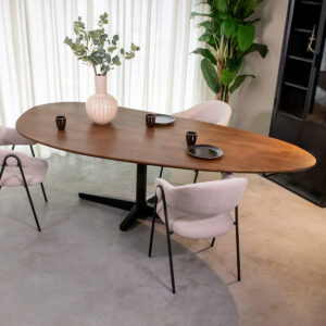 LABEL51 Eetkamertafel Rosie nature smooth mangohout 220 cm kopen